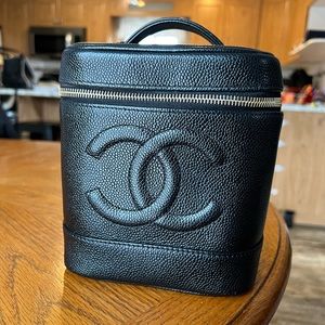 Chanel Leather makeup bag